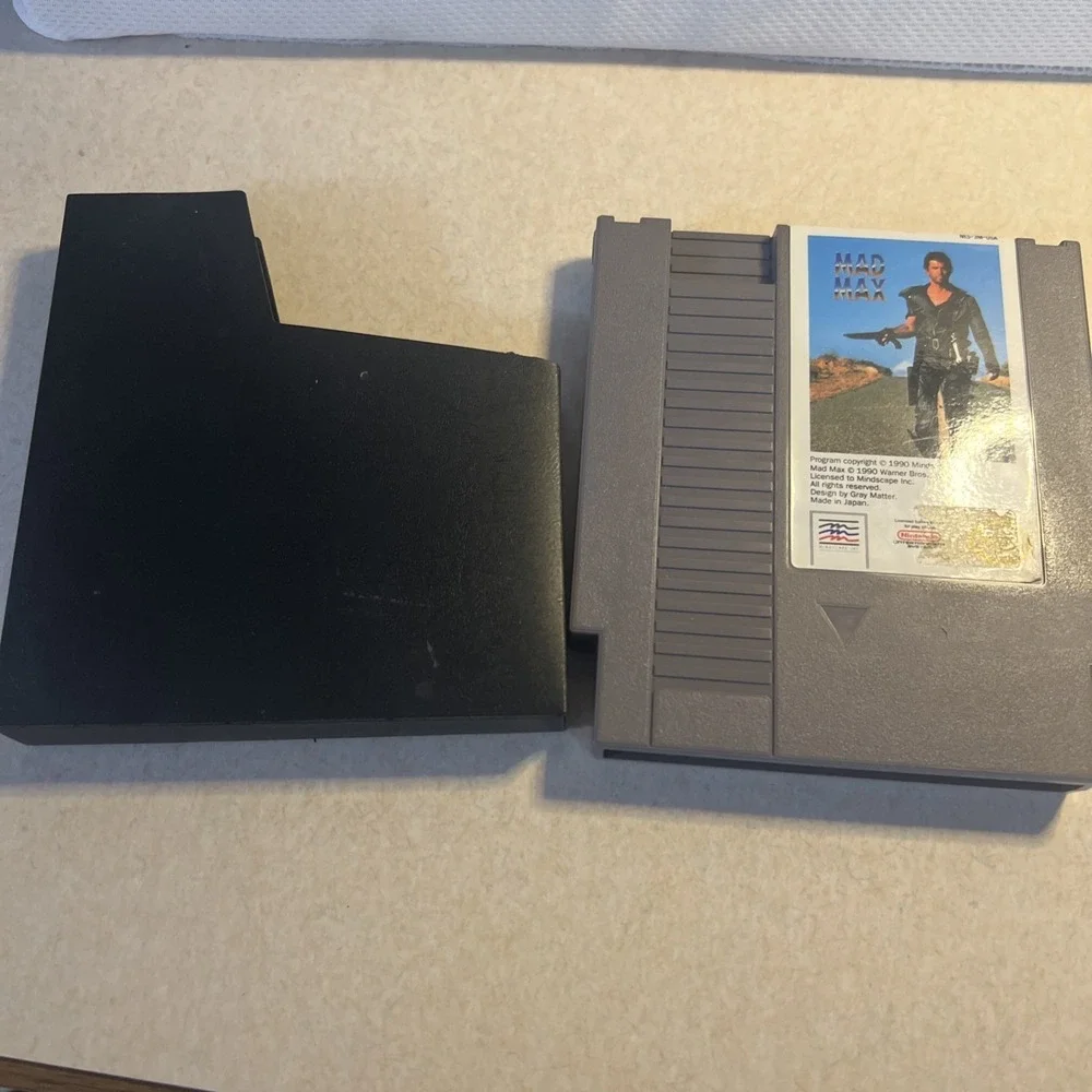 Nintendo Mad Max Video Game NES Grey 1990 Mindscape Retro Action Cartridge